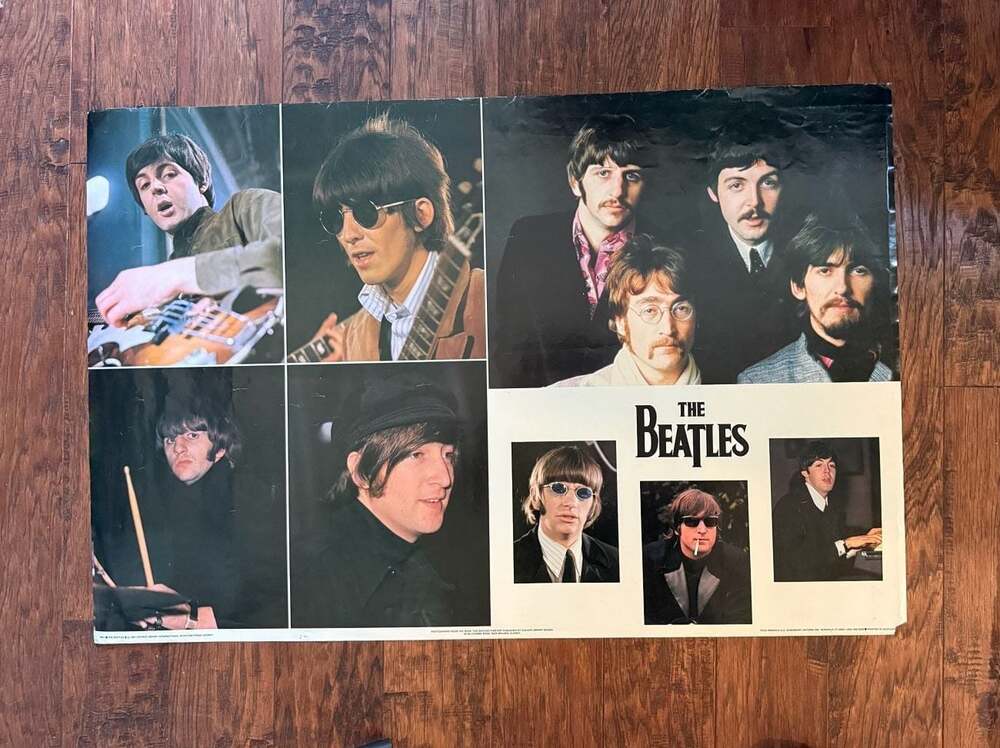 Vintage 1981 The Beatles Collage Poster by Pace Minerva